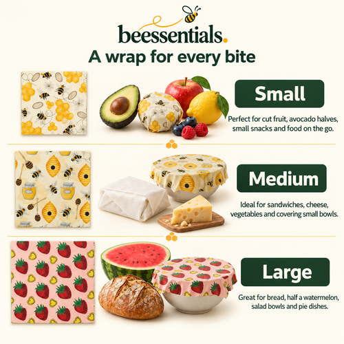 Beessentials Reusable Beeswax Food Wraps